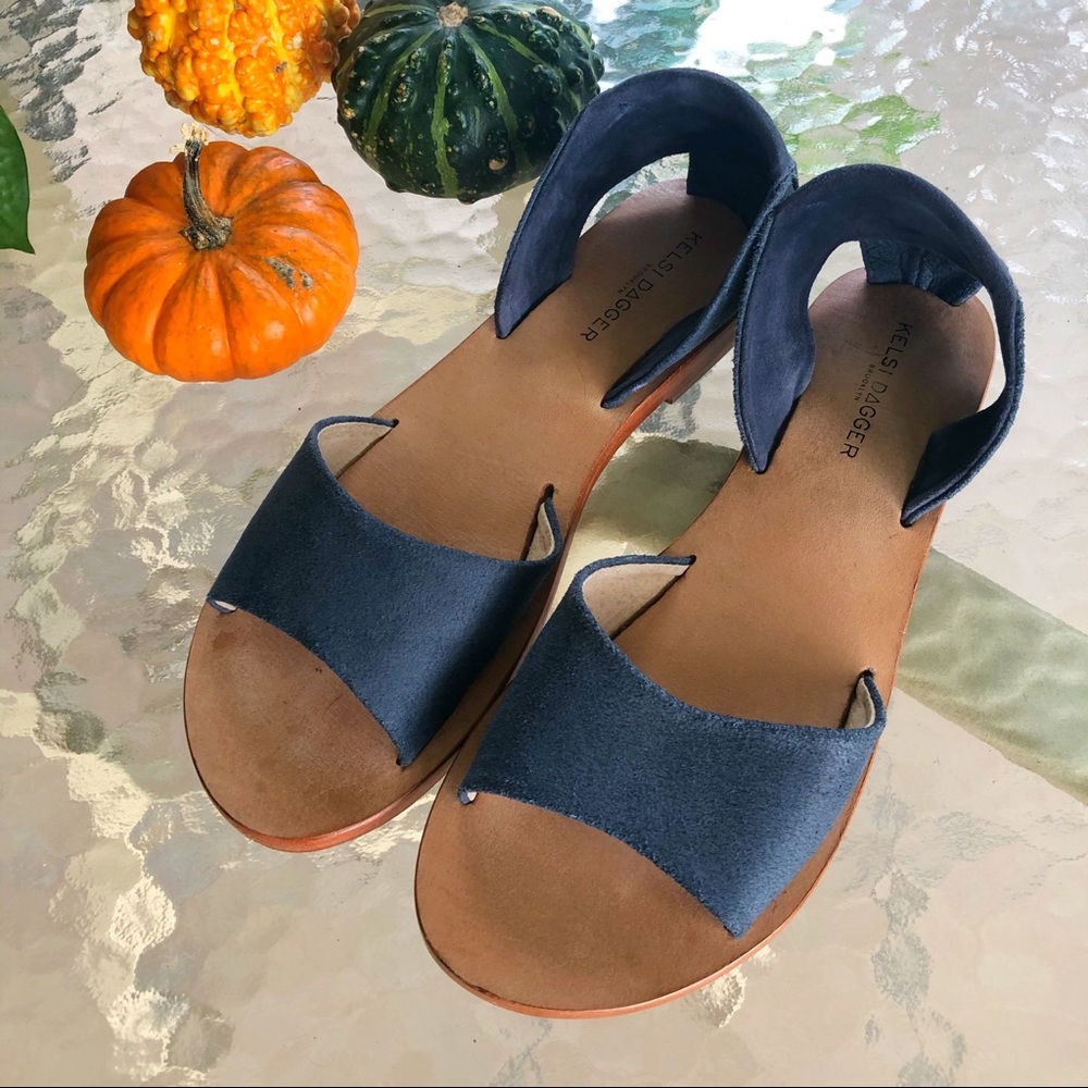 Kelsi Dagger Brooklyn Navy suede sandals